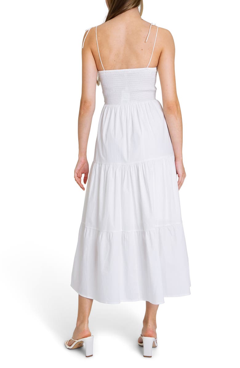 WAYF Victoria Tiered Ruffle Stretch Cotton Dress, Alternate, color,