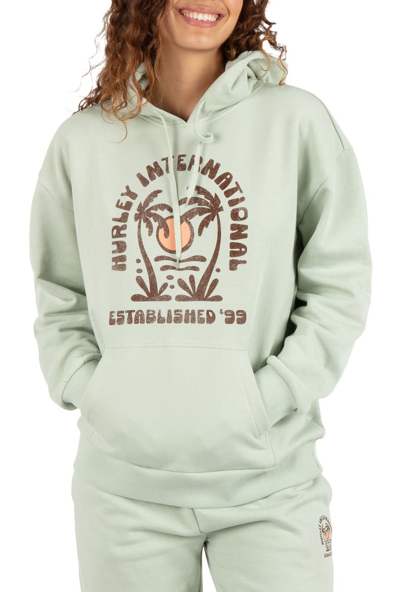 Sandbar Oversized Graphic Hoodie, Main, color, SEAFOAM