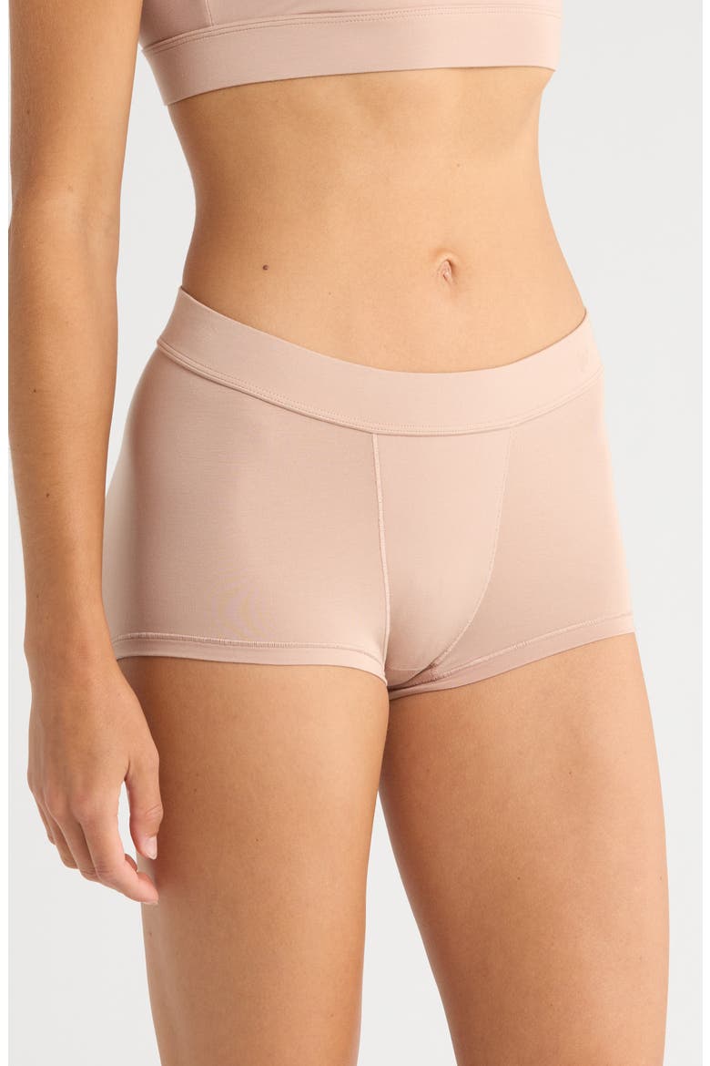 Luxe Bold Stretch Modal Boyshorts, Alternate, color, CHAI