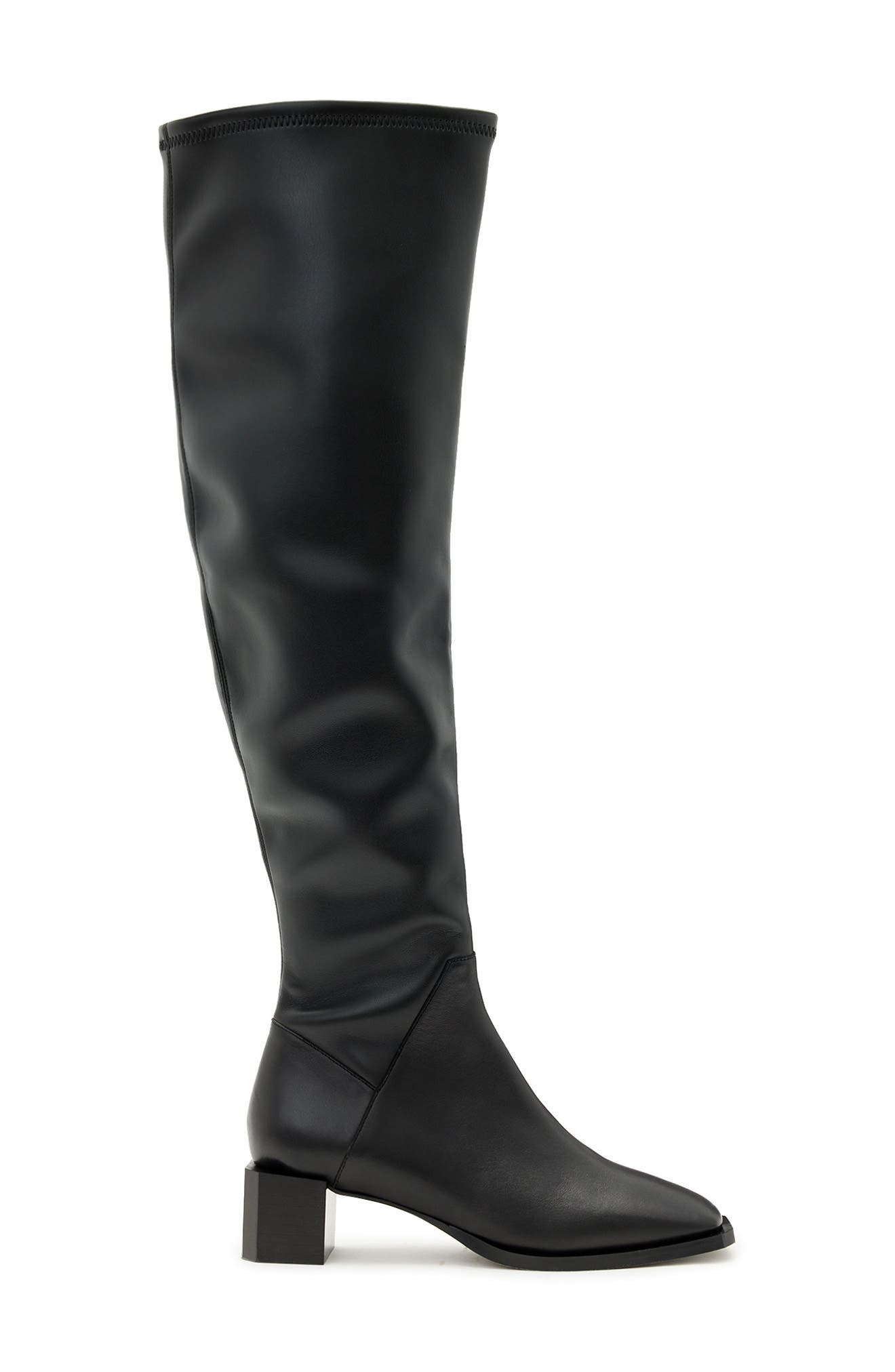 AllSaints Avril Over the Knee Boot, Alternate, color, Black