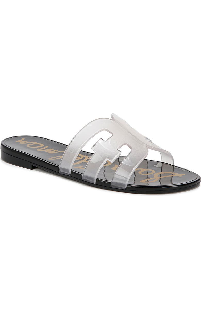 Sam Edelman Bay Jelly Slide Sandal, Main, color, Clear/ Black