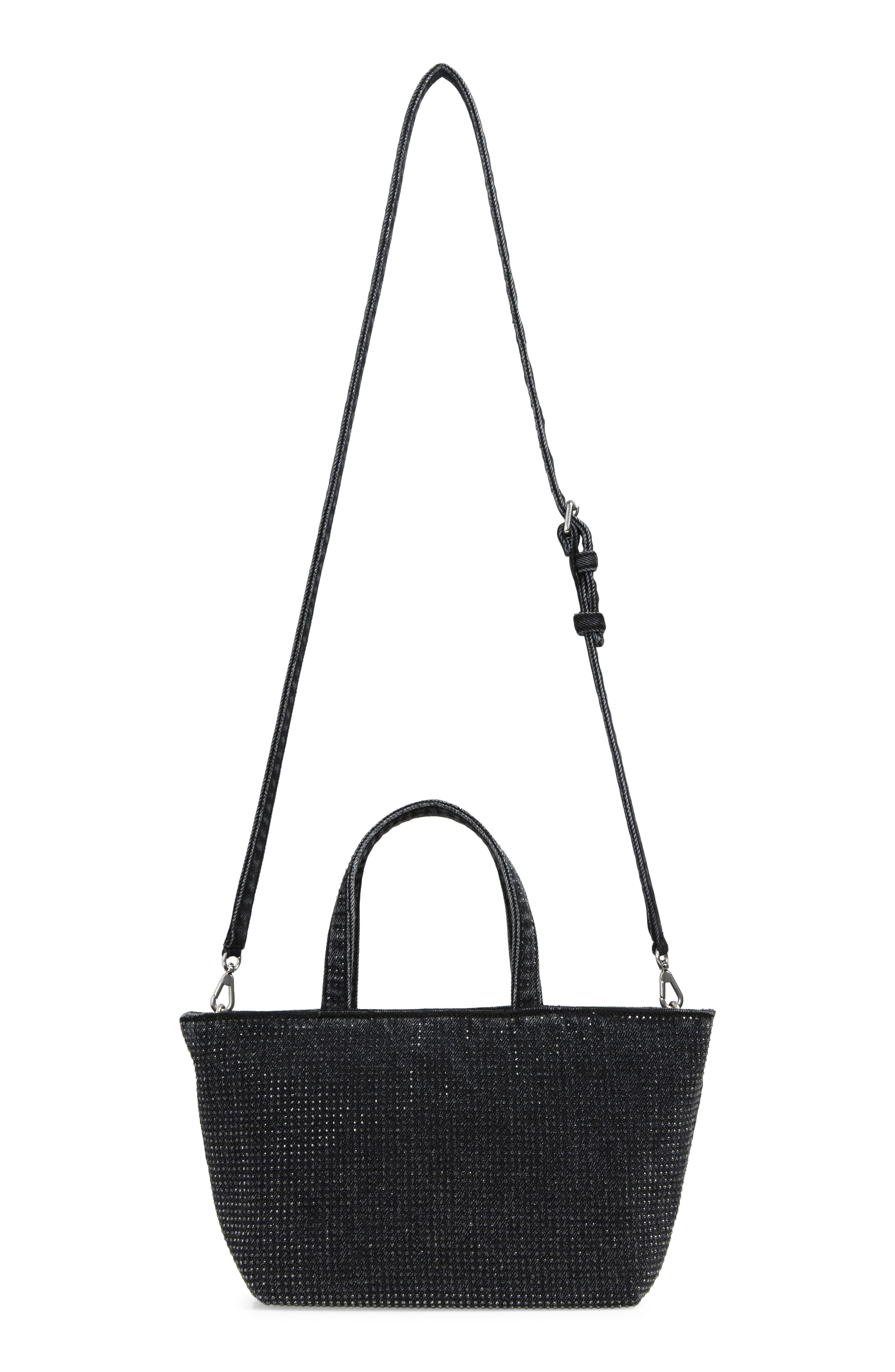 Small Punch Hotfix Denim Tote, Alternate, color, GREY AGED