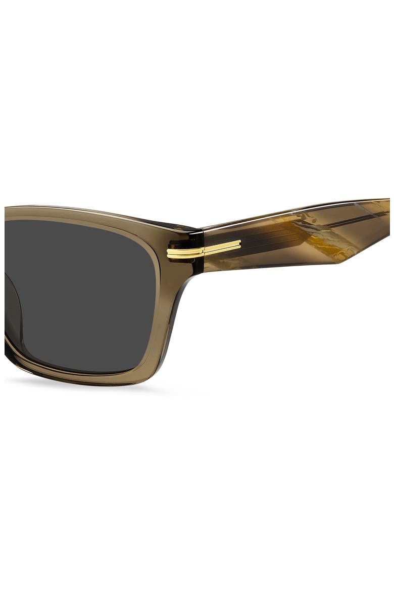 56mm Rectangular Sunglasses, Alternate, color, BROWN/ GREY