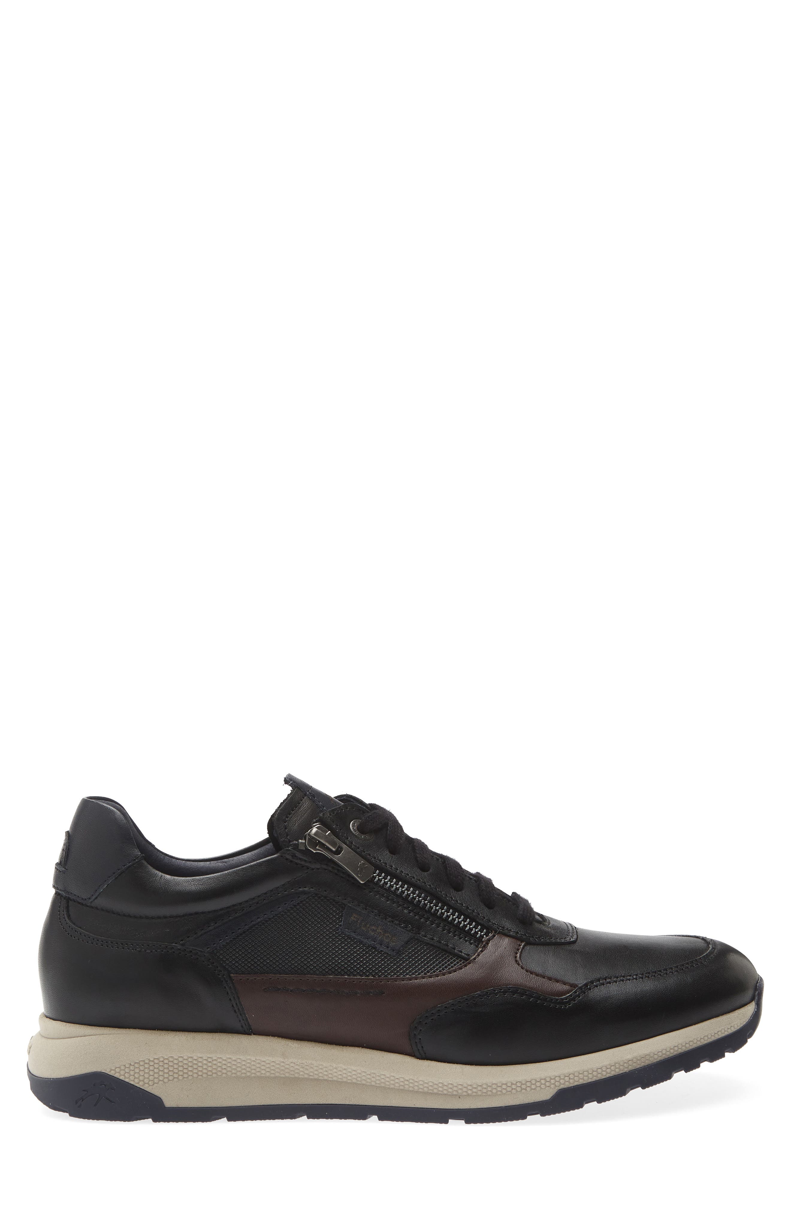 Karter Leather Sneaker, Alternate, color, BLACK