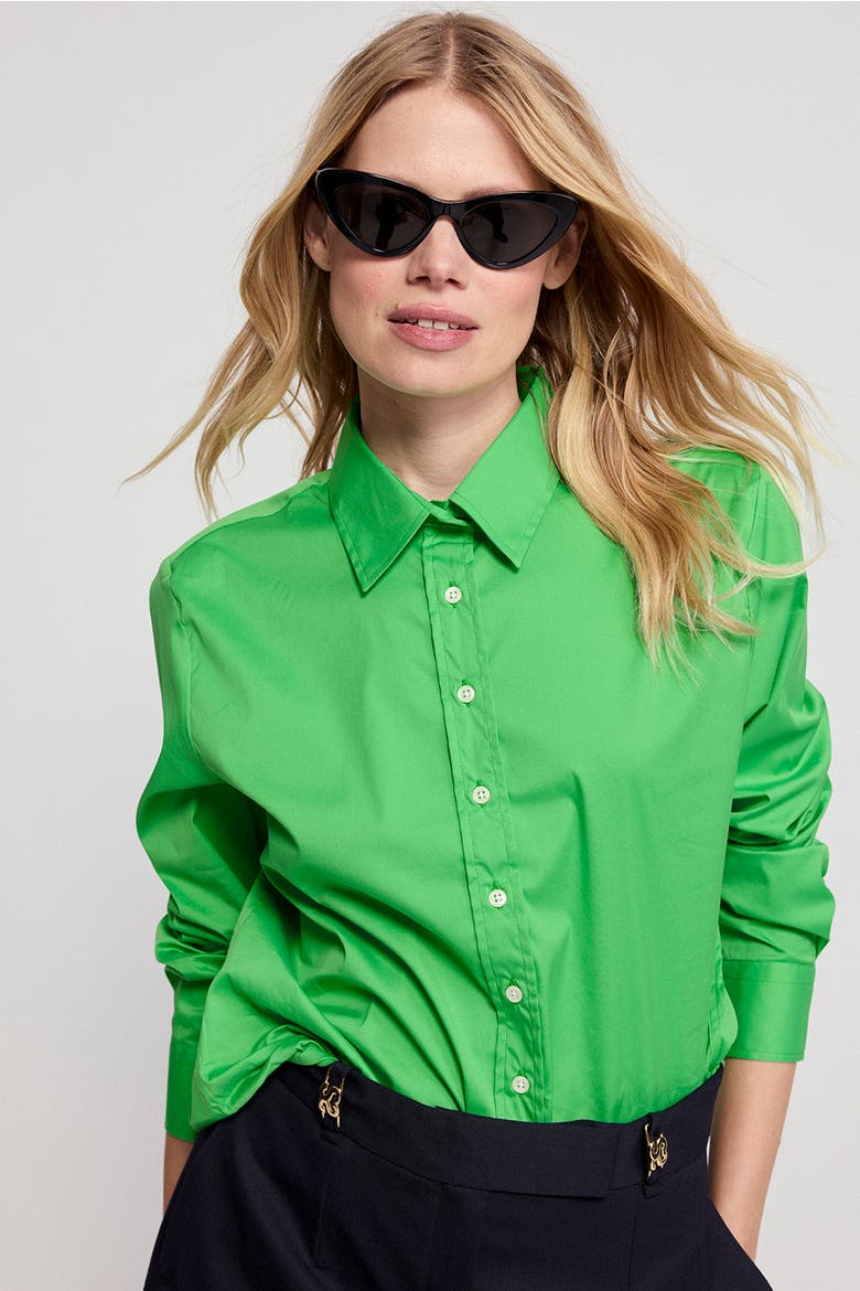 The Boyfriend Shirt, Alternate, color, Kelly Green