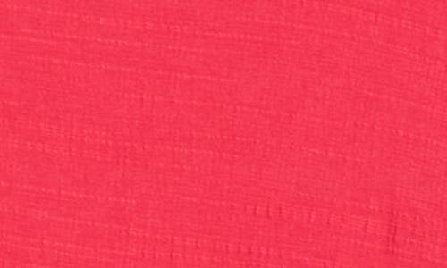 Max Studio Three-quarter Sleeve Rib Top In Pink