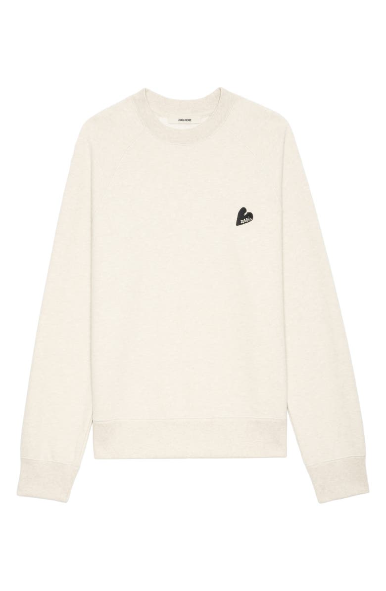 Zadig & Voltaire Upper Mo Heart Cotton Blend Sweatshirt, Alternate, color, 