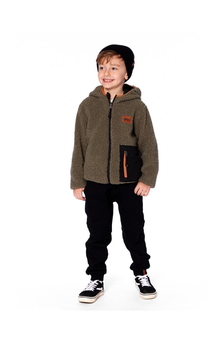 Deux par Deux Gender Inclusive Reversible Mid-Season Jacket, Main, color, Black