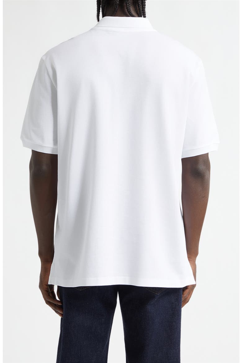 Embroidered Logo Cotton Piqué Polo, Alternate, color, CLASSIC WHITE