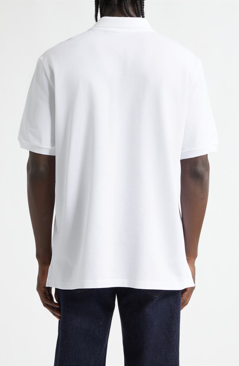 Ralph Lauren Purple Label Embroidered Logo Cotton Piqué Polo, Alternate, color, Classic White