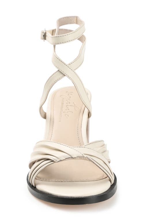 Journee Collection Freeda Ankle Strap Sandal In Ivory