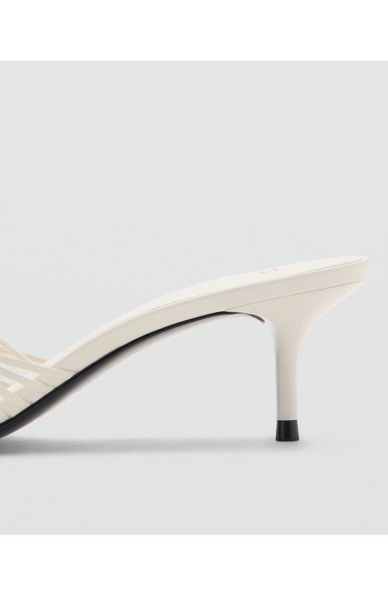 MANGO Kitten Heel Slide Sandal, Alternate, color, White