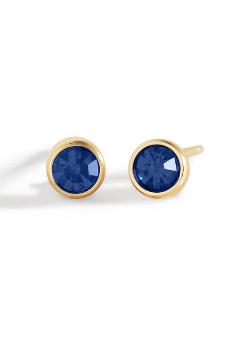 Birthstone Bezel Studs