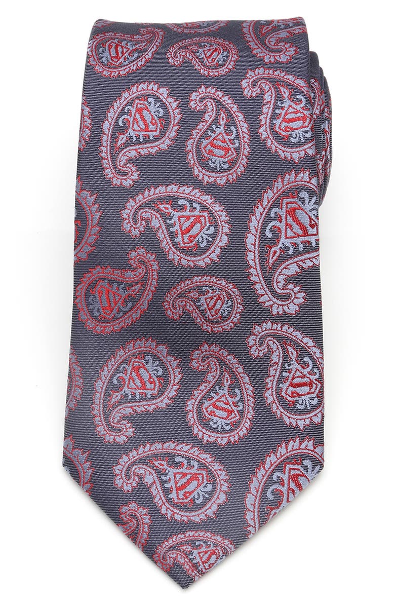 Cufflinks, Inc. Superman Paisley Silk Tie, Alternate, color, Blue
