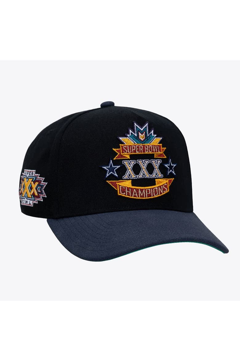 Men's Mitchell & Ness  Black Dallas Cowboys Super Bowl XXX Champions Lux Pro Snapback, Main, color, Black