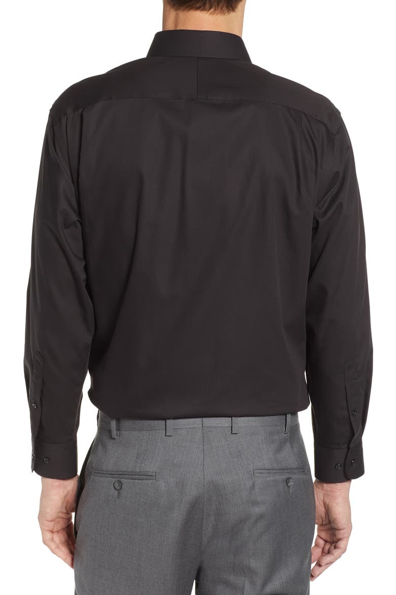 Men's Shop Classic Fit Non-Iron Solid Dress Shirt, Alternate, color, BLACK
