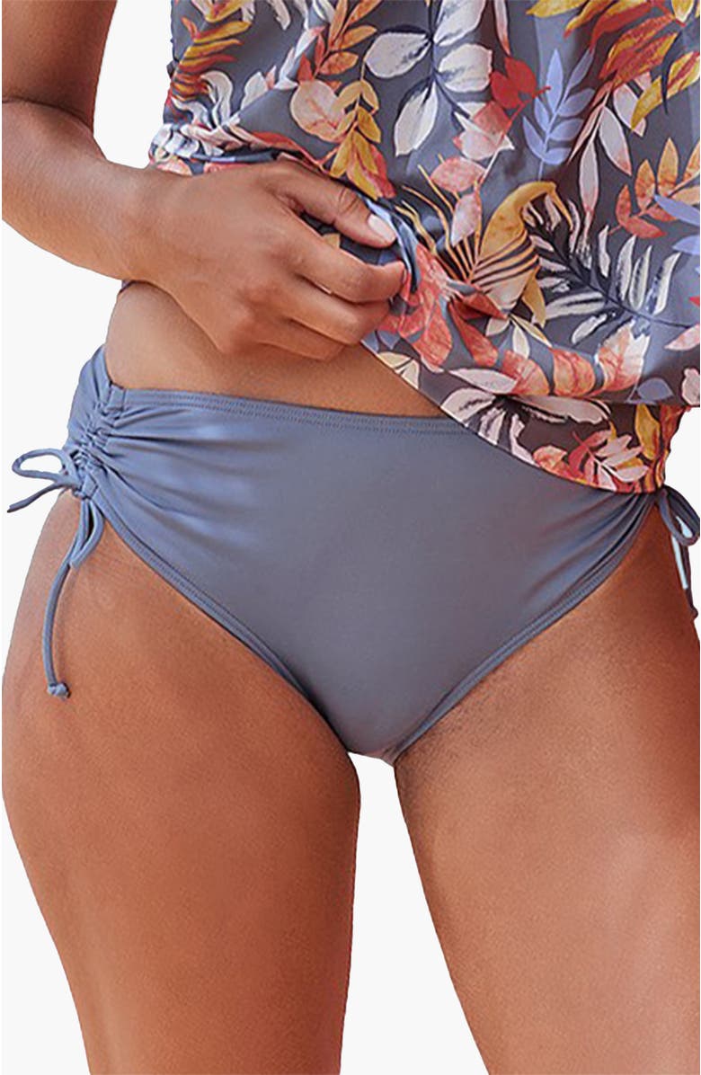 LASCANA Women's Side Tie Bikini Bottom, Main, color, Grey