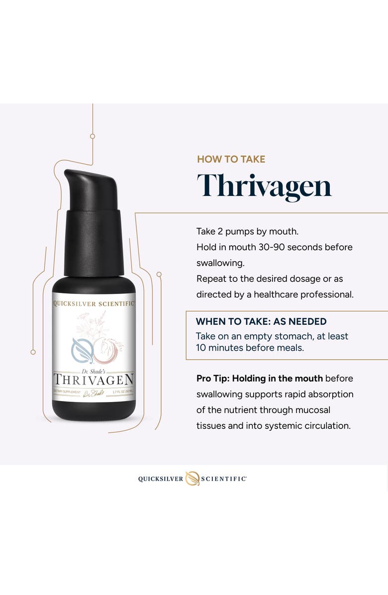 Quicksilver Scientific Thrivagen Adaptogenic Shatavari and Maca Root Supplement, Alternate, color, NO COLOR