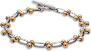 EYE CANDY LOS ANGELES Men's Santiago Two-Tone Steel Toggle Bracelet