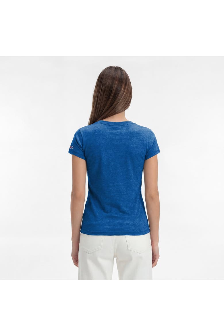 Women's Champion Royal Buffalo Bills Triumph Tri-Blend V-Neck T-Shirt, Alternate, color, Royal
