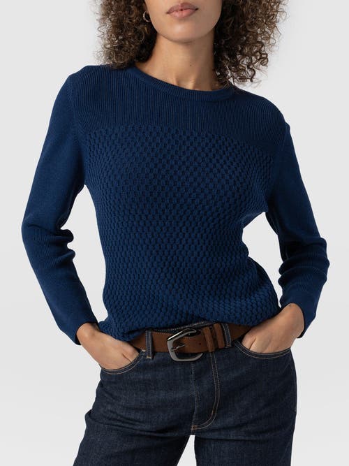 Shop Saint + Sofia Honeycomb Rib Sweater