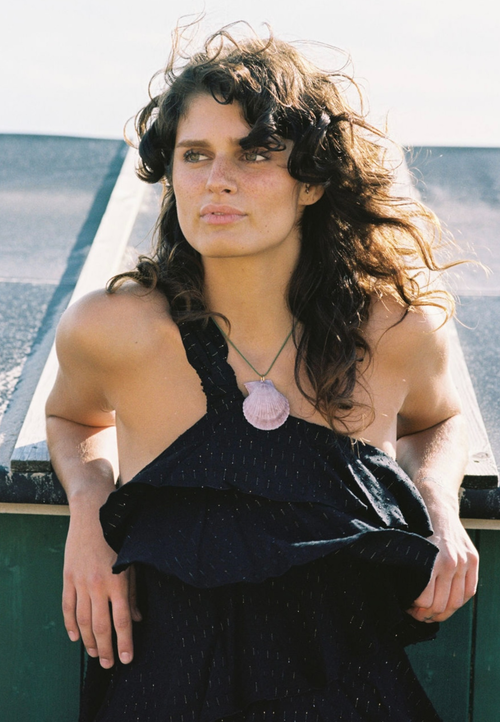 Sccollection Lily Necklace In Brown