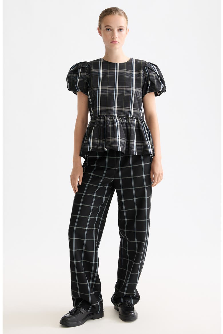Check Taffeta Top, Alternate, color, TAFFETA CHECK