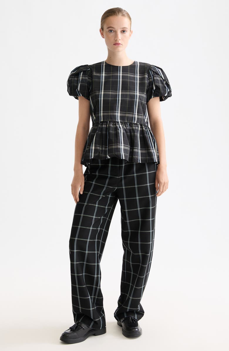 Scotch & Soda Check Taffeta Top, Alternate, color, Taffeta Check