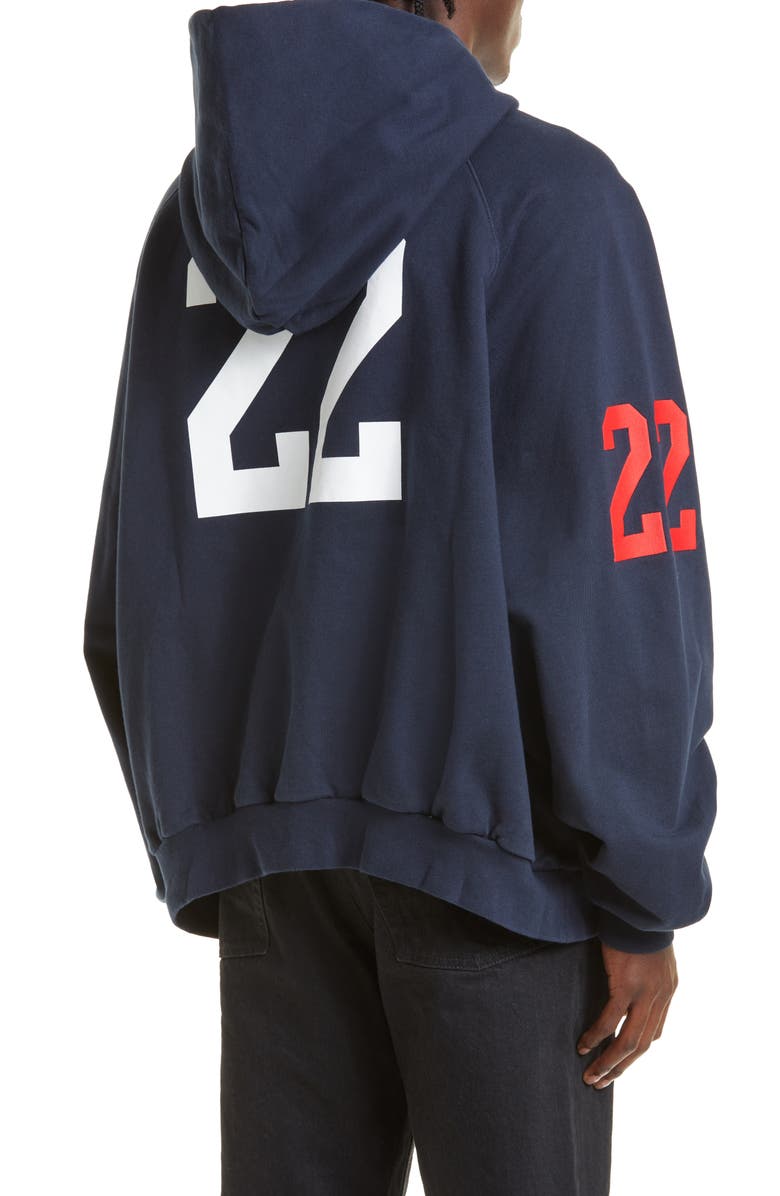 Balenciaga Polo Zip-Up Hoodie, Alternate, color,