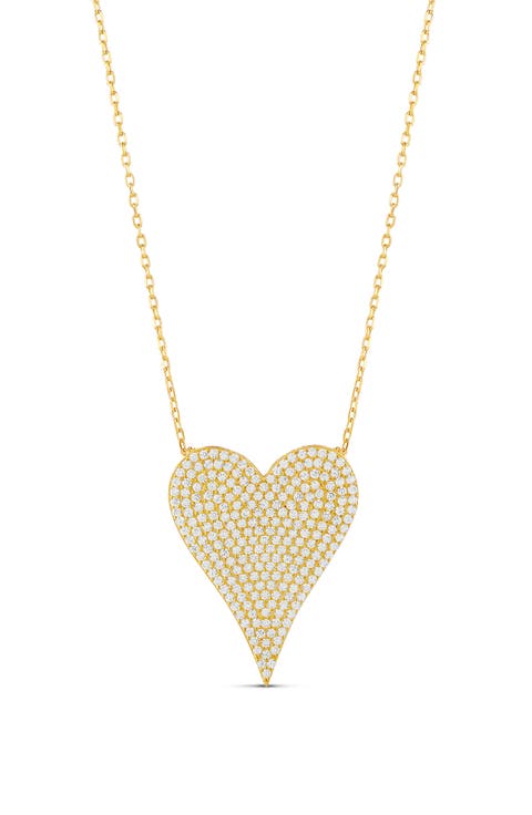 Pavé Heart Pendant Necklace