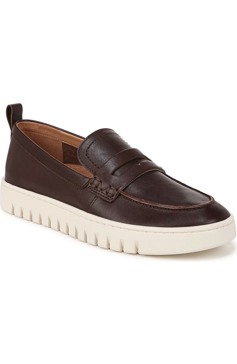 Vionic Uptown Hybrid Penny Loafer, Main, color, Dark Brown Leather