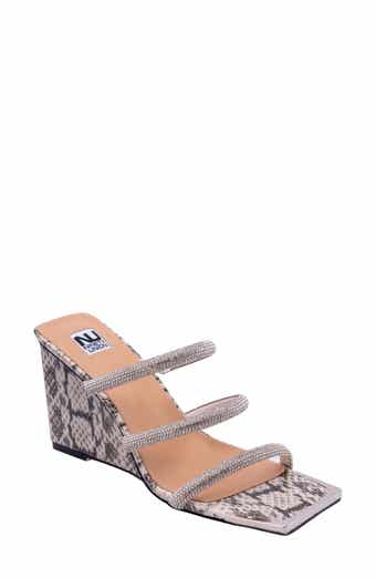 Angel Snake Embossed Wedge Heel Sandal
