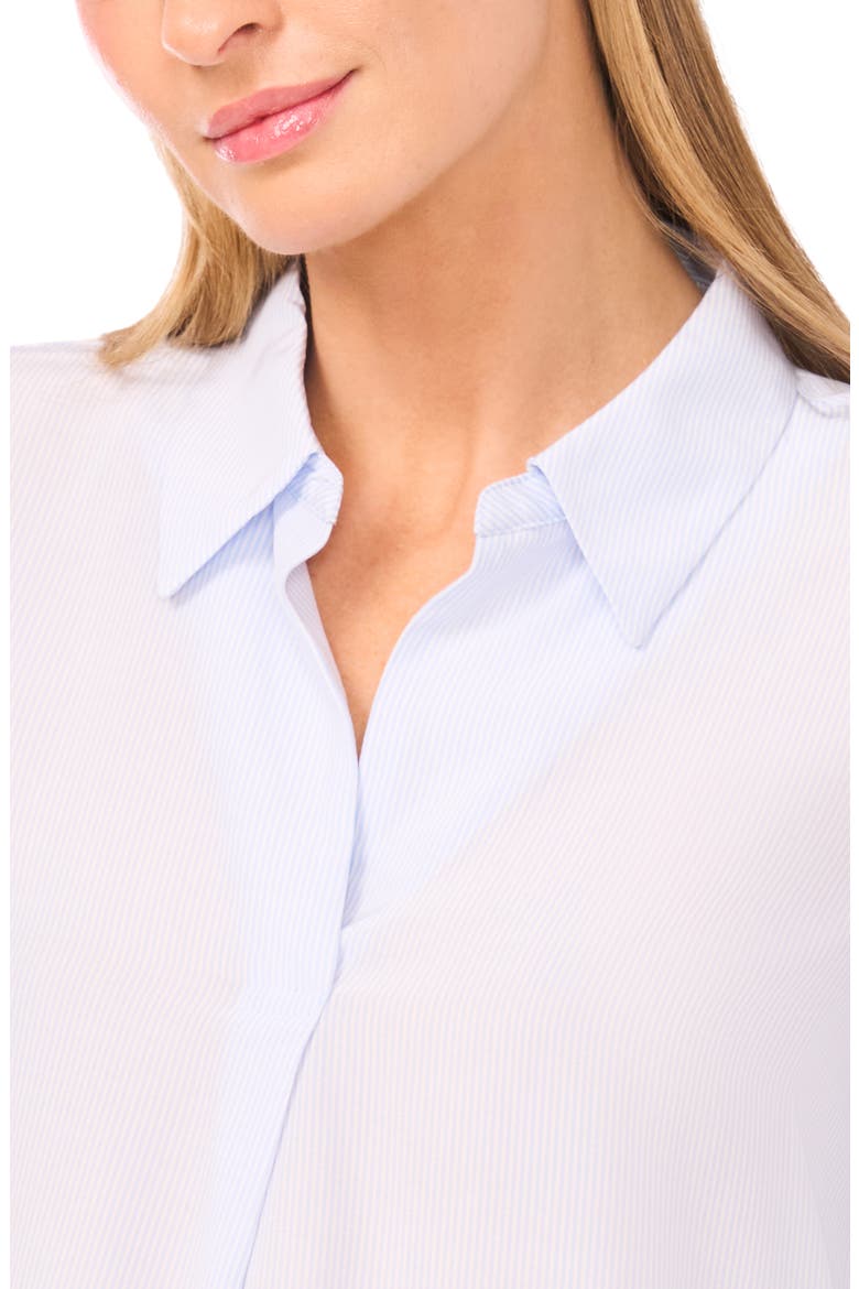 Stripe Semi Sheer Popover Top, Alternate, color, FROZEN