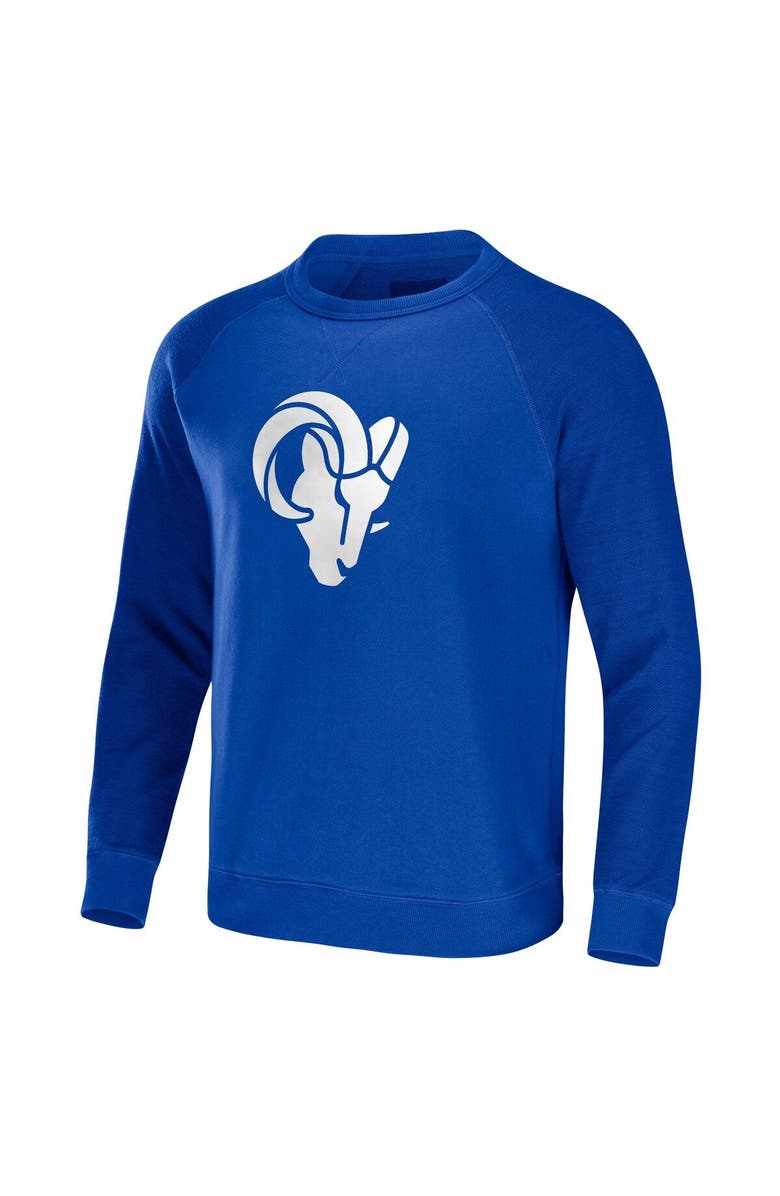NFL X DARIUS RUCKER Men's NFL x Darius Rucker Collection by Fanatics  Royal Los Angeles Rams Distressed Lightweight Pullover Sweatshirt, Alternate, color, 