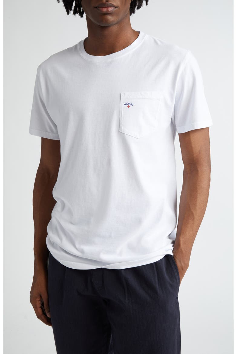 Core Logo Cotton Pocket T-Shirt, Main, color, WHITE
