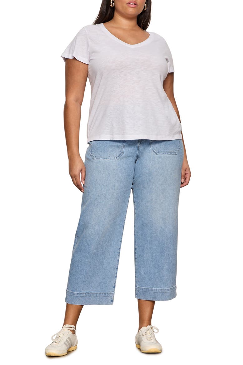 V-Neck T-Shirt, Alternate, color, WHITE