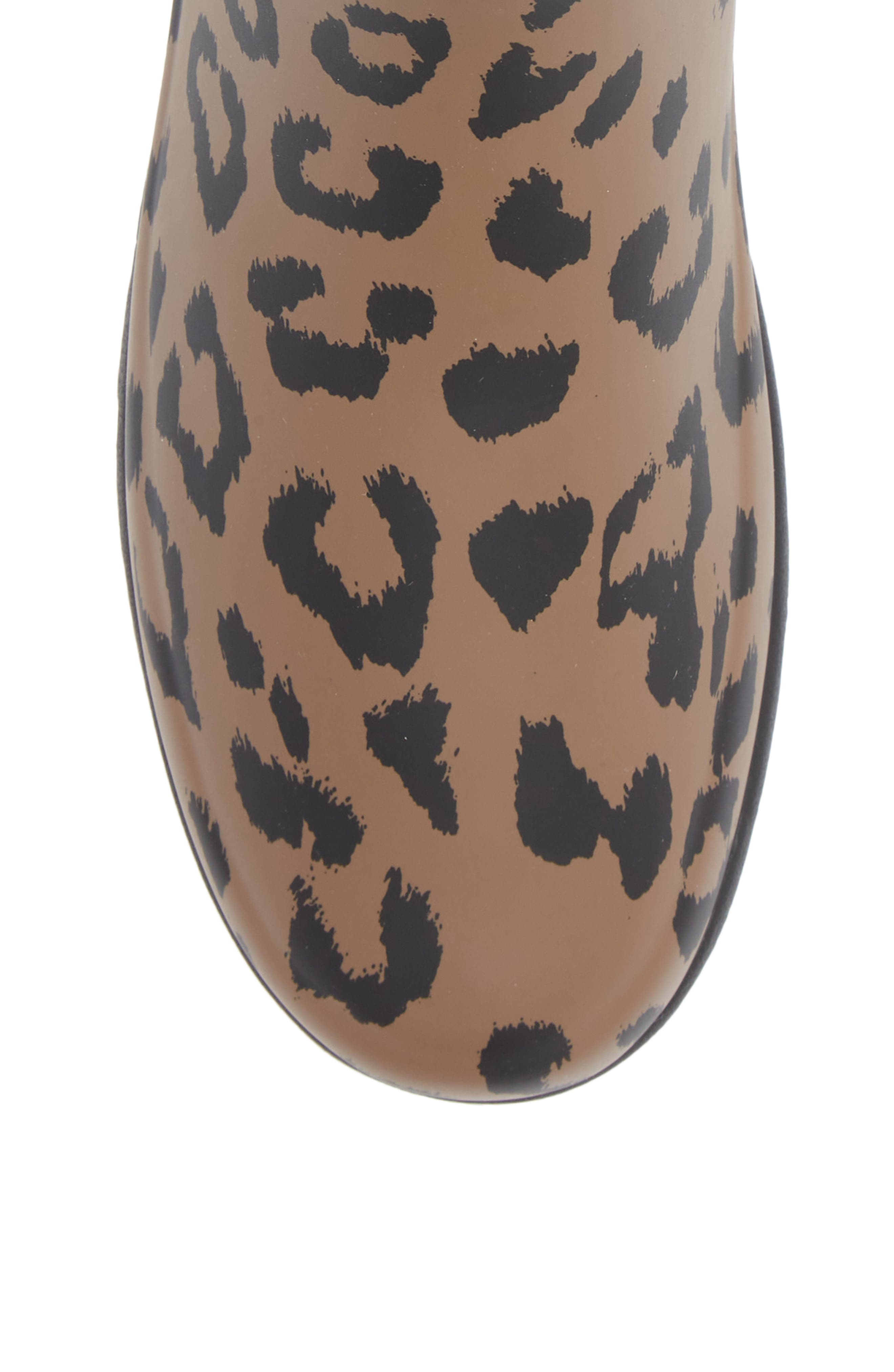 Hunter Cheetah Waterproof Chelsea Rain Boot, Alternate, color, 