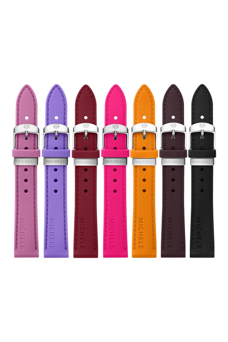 Into the Garden Assorted 7-Pack 16mm Silicone Watch Strap Gift Set, Main, color, PINK MULTI