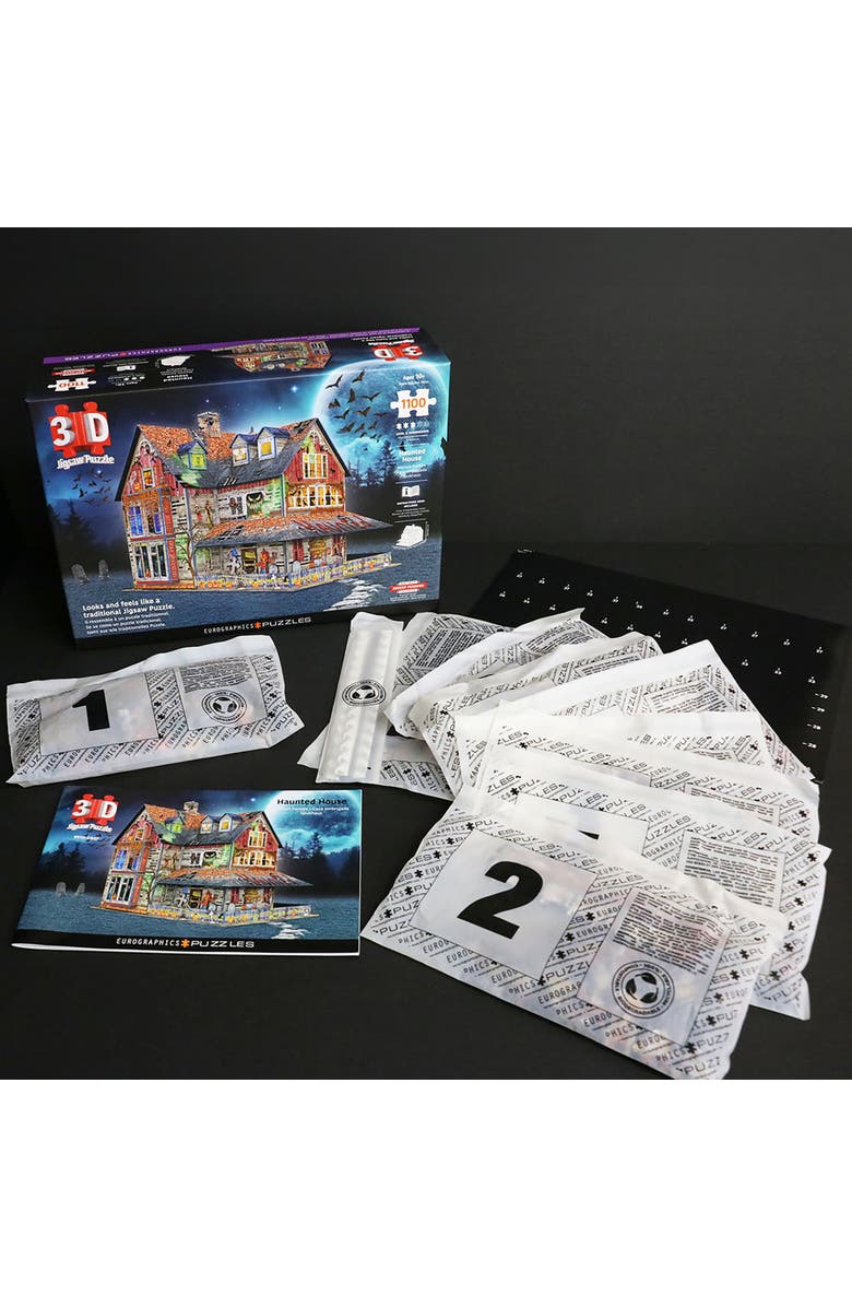Eurographics Haunted House 3D Puzzle 1100 Pieces, Alternate, color, Multicolored