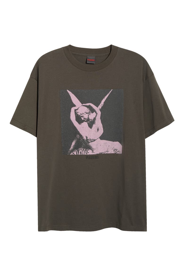 Angel Graphic Print T-Shirt, Alternate, color, CHARCOAL