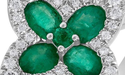 H.j. Namdar Emerald & Diamond Flower Ring