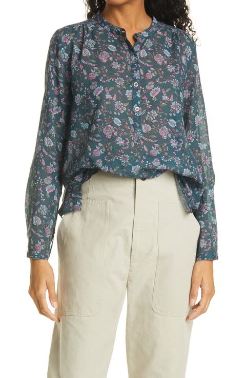 Maria Floral Print Cotton Shirt