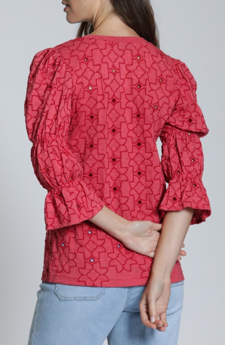 APNY Eyelet Grace T-Shirt, Alternate, color, Hibiscus