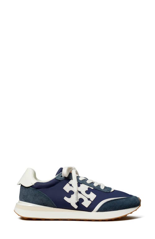 Shop Tory Burch Destiny Trainer Sneaker In Retro Navy/retro Navy/purity