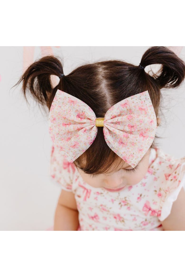 Ditsy Floral Tulle Bow Baby Headband, Alternate, color, Multicolor