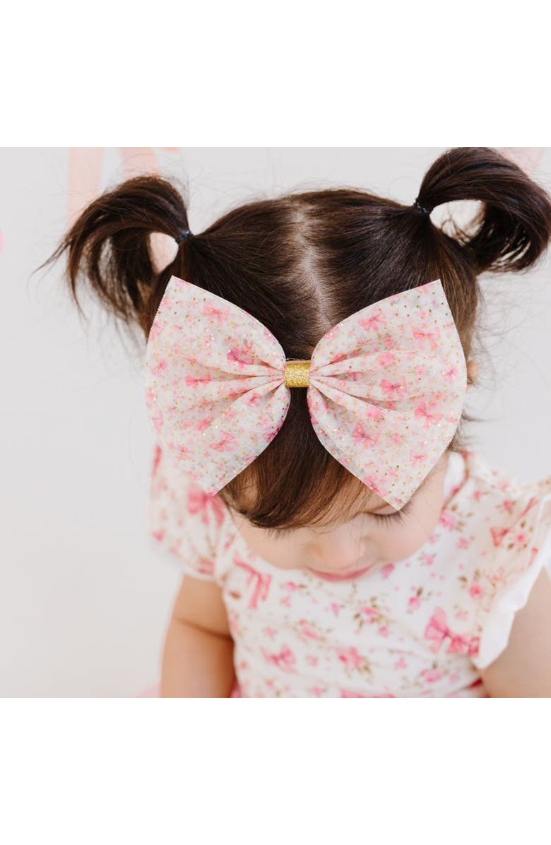 Sweet Wink Ditsy Floral Tulle Bow Baby Headband, Alternate, color, 