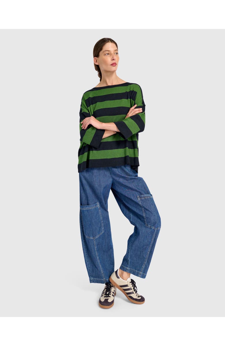 Alembika Twiggy Sweater, Alternate, color, Clover/Navy