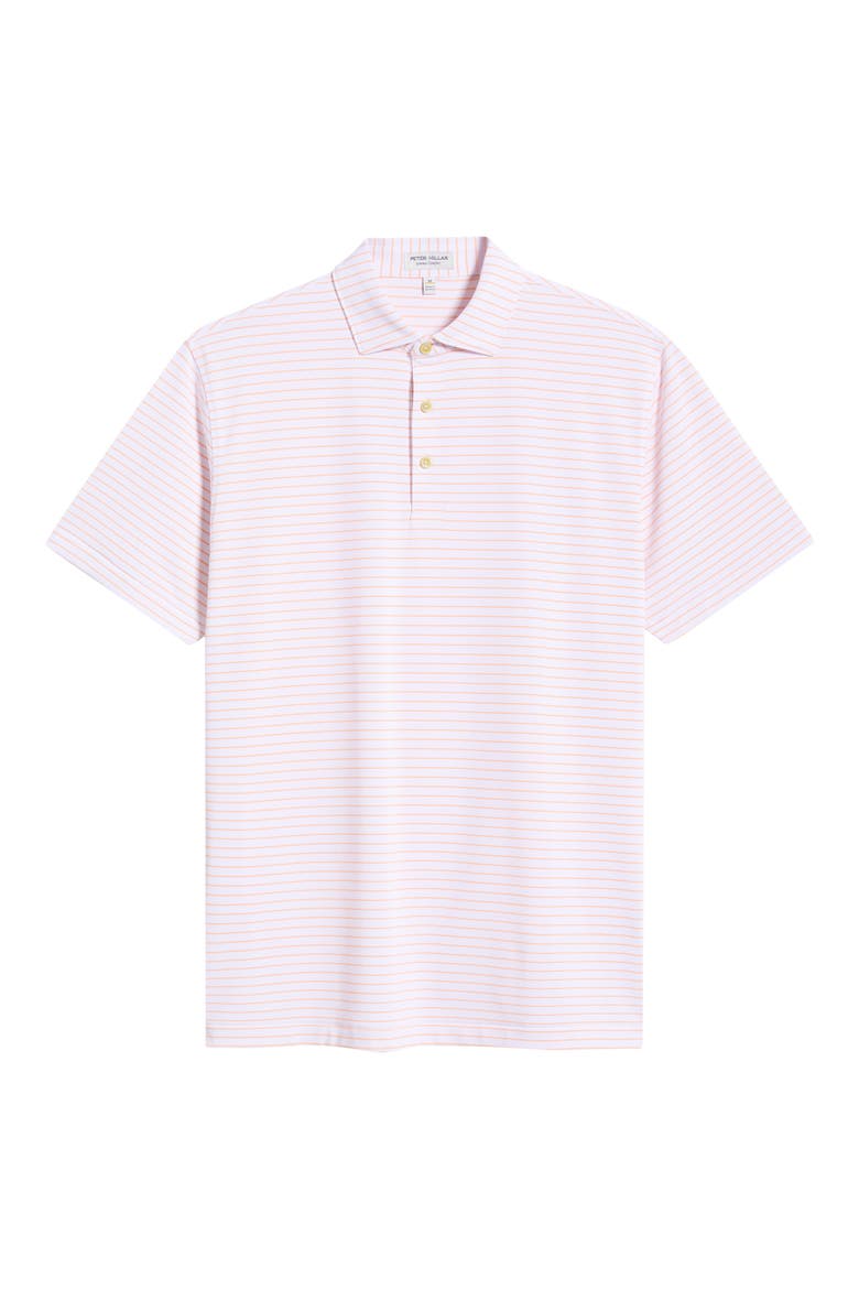 Winston Stripe Performance Piqué Polo, Alternate, color, WHITE