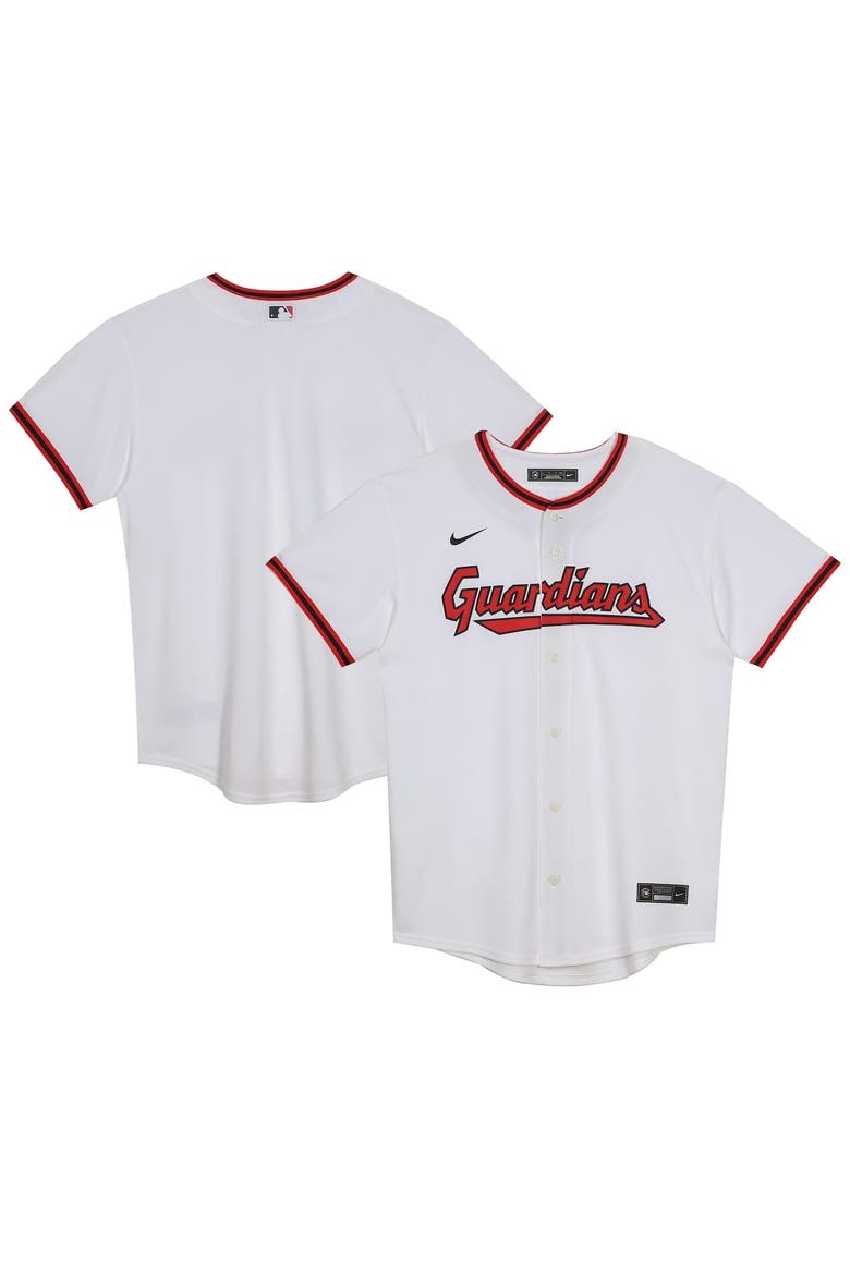 Preschool White Cleveland Guardians Home Blank Replica Jersey, Main, color, White