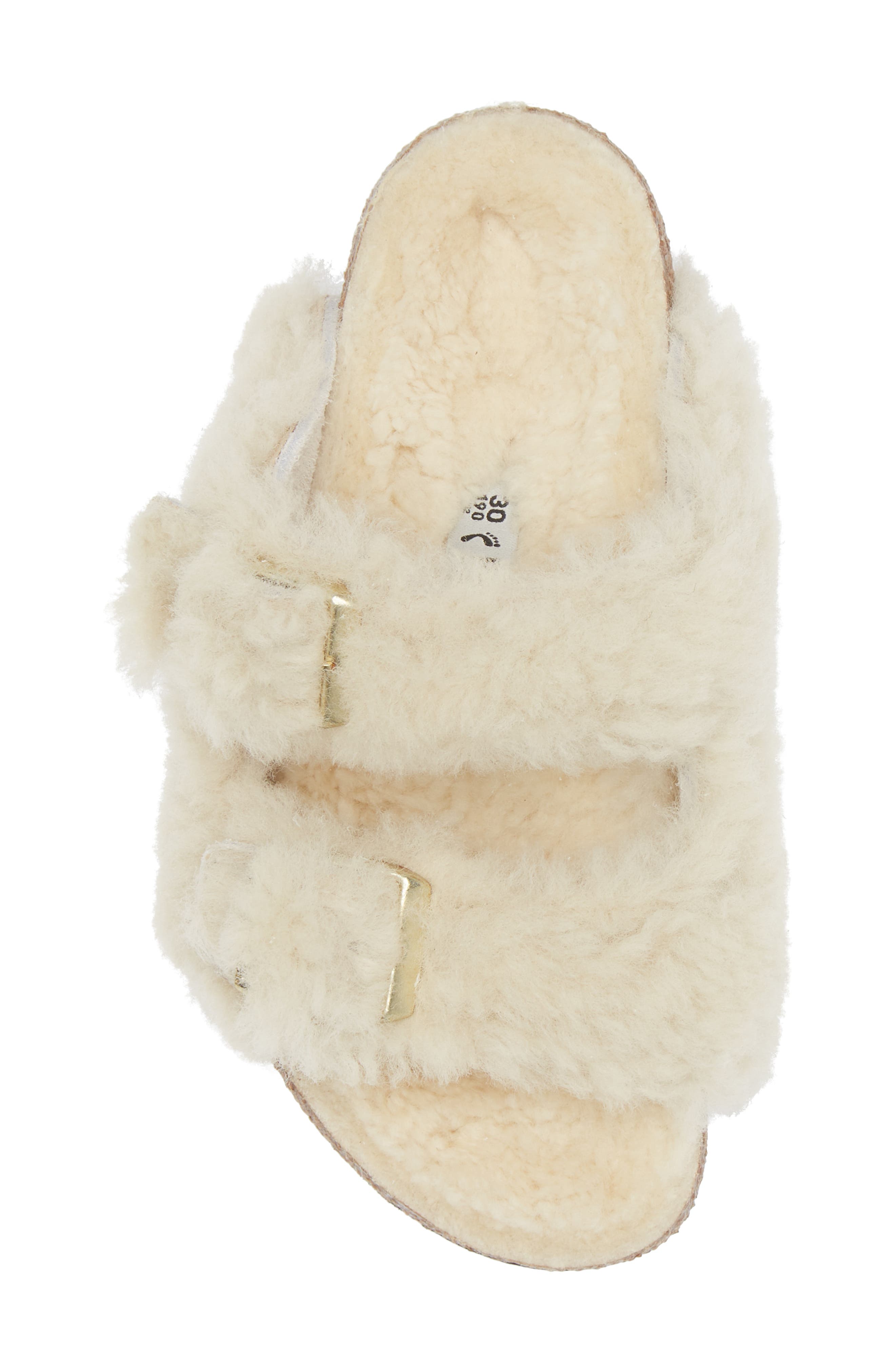 Birkenstock Kids' Arizona Genuine Shearling Slide Sandal, Alternate, color, 